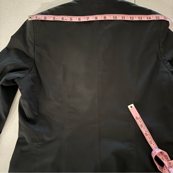 Lauren Ralph Lauren Jacket Cotton Blend Mandarin Collar Black Women’s Size 10P - Picture 15 of 16